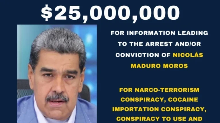 EUA oferecem recompensa de US$ 25 milhões pela captura de Nicolás Maduro