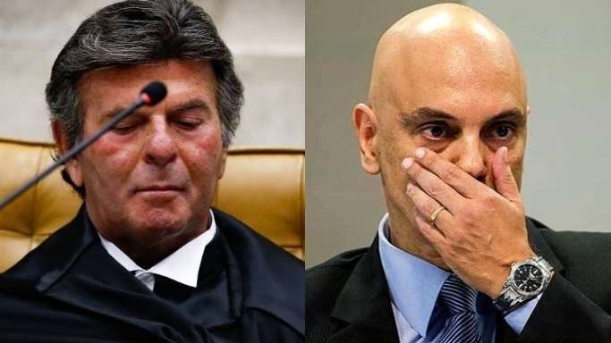 Ministros Luiz Fux e Alexandre de Moraes do STF em debate sobre julgamento de Bolsonaro