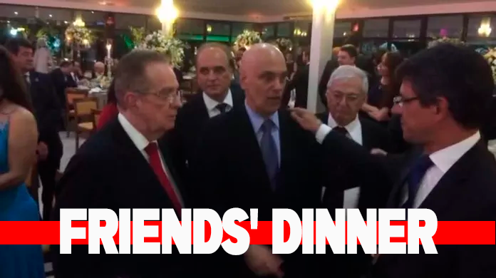 Imagem mostra o prédio de Alexandre de Moraes durante o jantar polêmico com juízes e políticos em 2025.