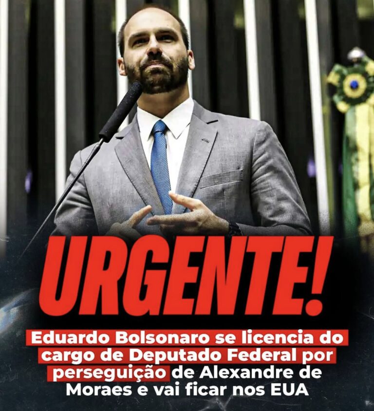 Eduardo Bolsonaro anuncia licença temporária do mandato de deputado federal e mudança para os EUA