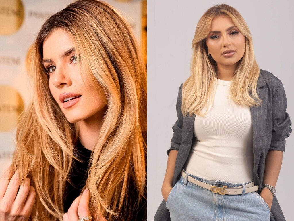 Lívia Bendahan e Camila Queiroz no evento de lançamento da Pantene Biotinamina B3 em Manaus
